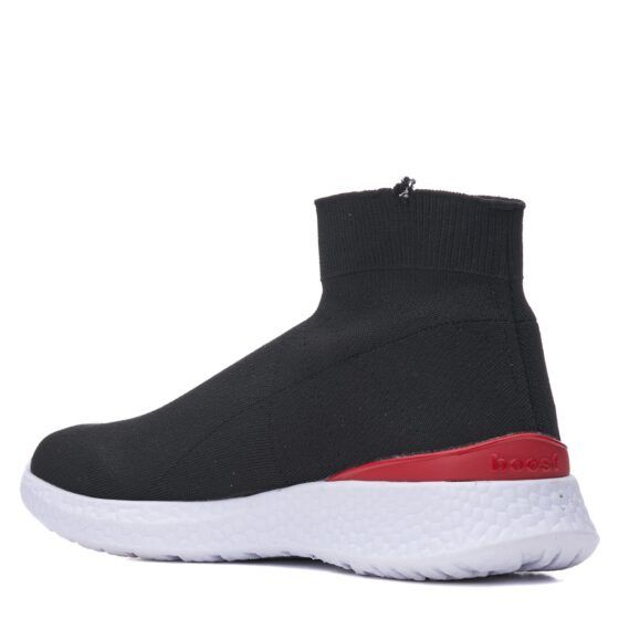 BESTOF Sneakers Ανδρικά Μαύρο-Κόκκινο - Image 4