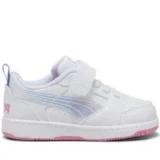 Puma Rebound V6 Lo TD Λευκό -Ροζ Παιδικά Sneakers