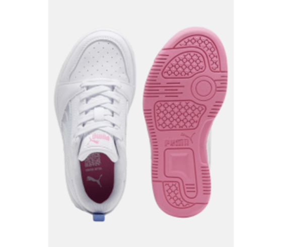 Puma Rebound V6 Lo PS Λευκό -Ροζ Παιδικά Sneakers - Image 4