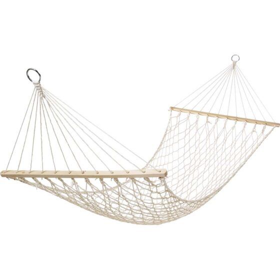Αιώρα Δικτυωτή Βαμβακερή Μονή με Ξύλο 200x80cm ESCAPE 12333