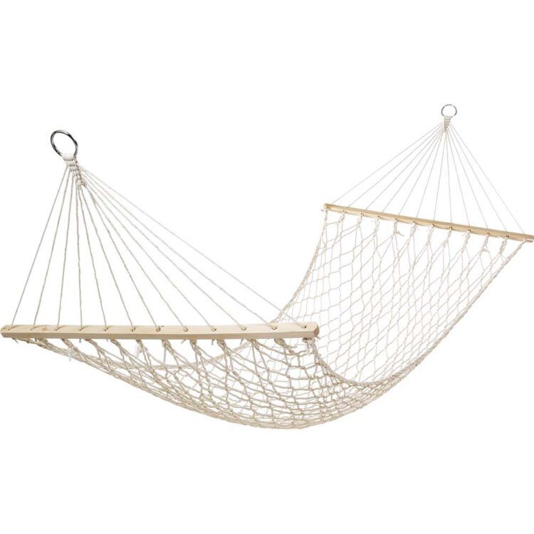 Αιώρα Δικτυωτή Βαμβακερή Μονή με Ξύλο 200x80cm ESCAPE 12333