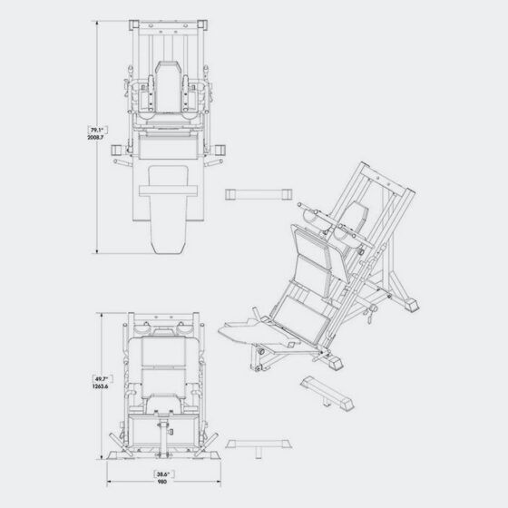 Πρέσα Bodycraft Hip Sled F660 44715 - Image 5