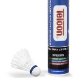 Μπαλάκια Badminton Προπόνησης Νάιλον, μεσαίας ταχύτητας (6 τμχ.) TELOON 42072
