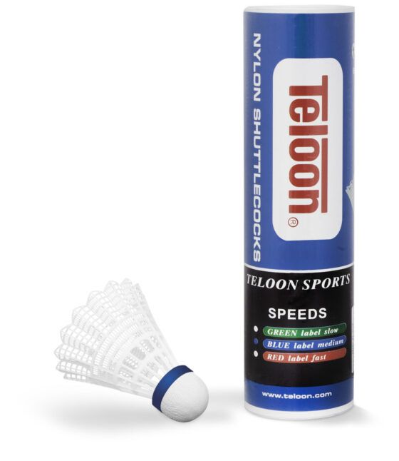 Μπαλάκια Badminton Προπόνησης Νάιλον, μεσαίας ταχύτητας (6 τμχ.) TELOON 42072