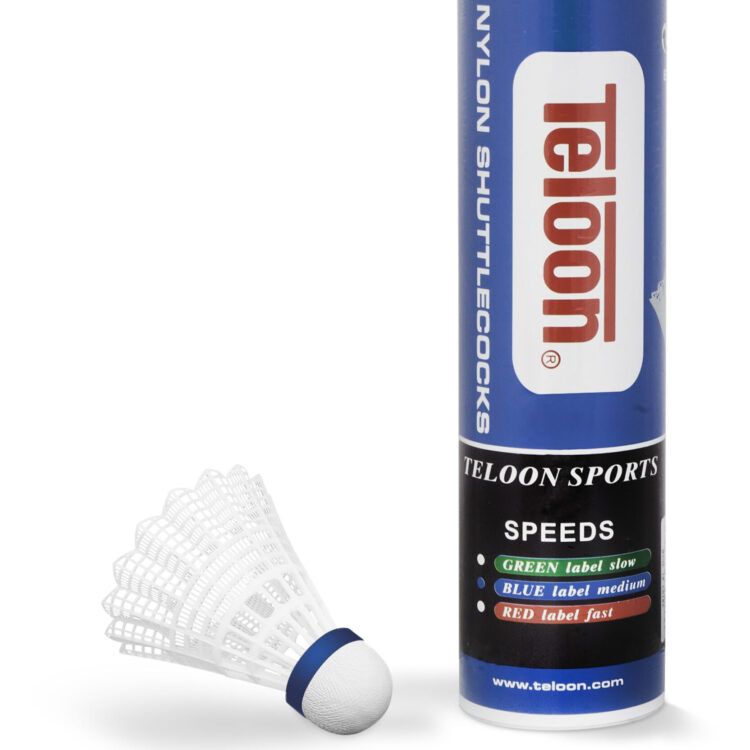 Μπαλάκια Badminton Προπόνησης Νάιλον, μεσαίας ταχύτητας (6 τμχ.) TELOON 42072