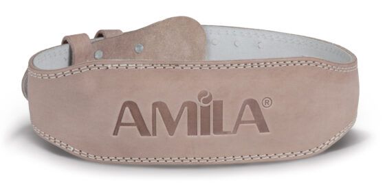 Ζώνη Άρσης Βαρών AMILA Δερμάτινη Μπεζ A Quality L 44302