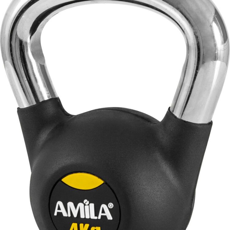 AMILA Kettlebell Rubber Cover Cr Handle 4Kg 44495