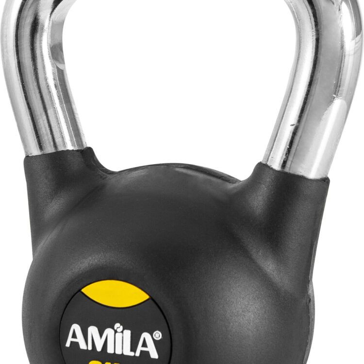 AMILA Kettlebell Rubber Cover Cr Handle 8kg 44496
