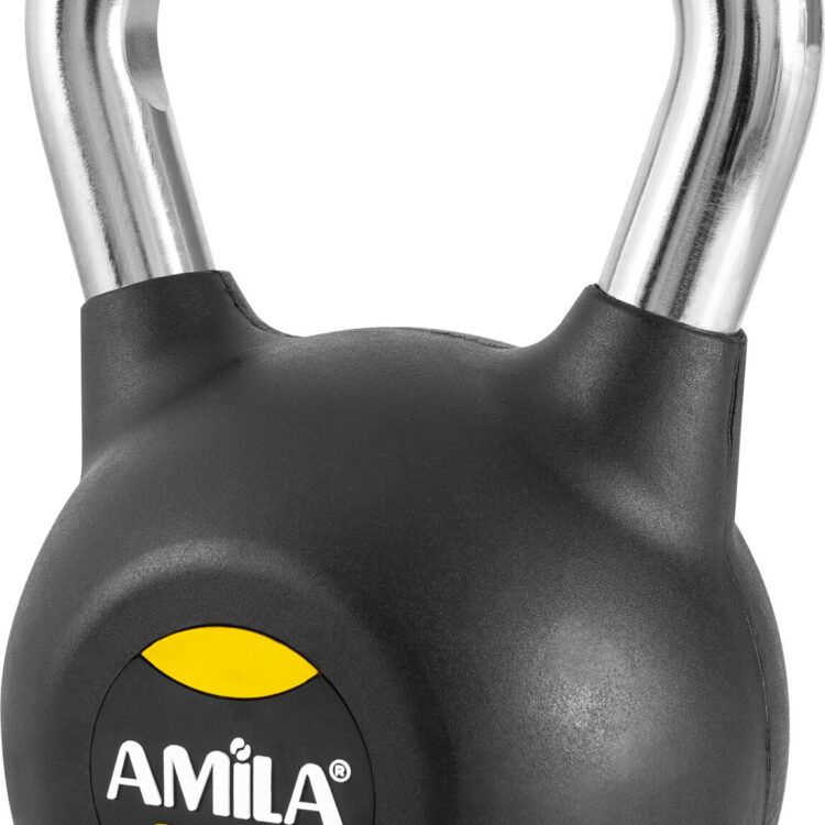 AMILA Kettlebell Rubber Cover Cr Handle 24kg 44573