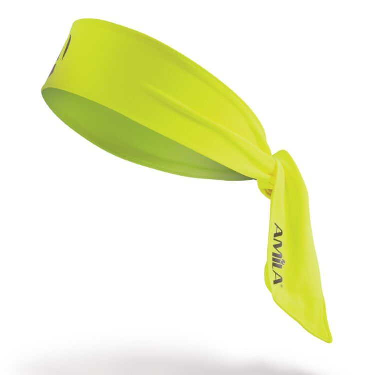 Περιμετώπιο Bandana AMILA Tie Band Lime/Yellow 45709