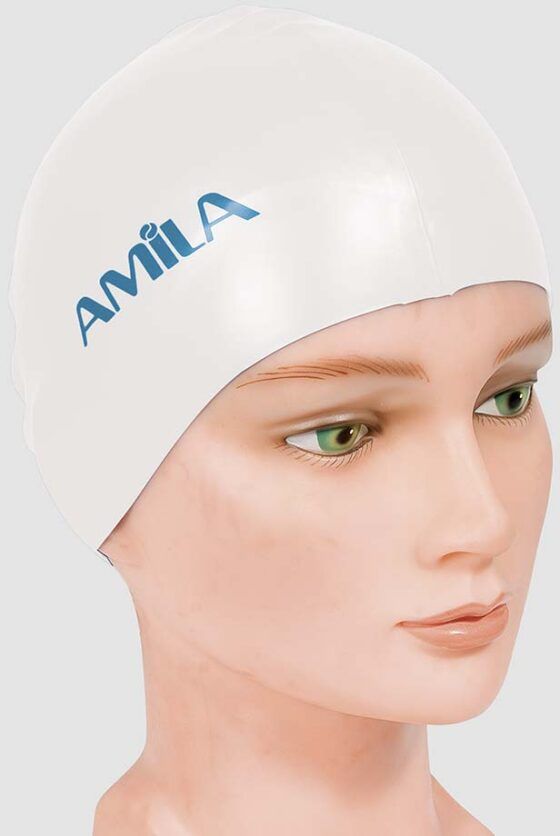 Σκουφάκι Κολύμβησης AMILA Basic Λευκό 47000