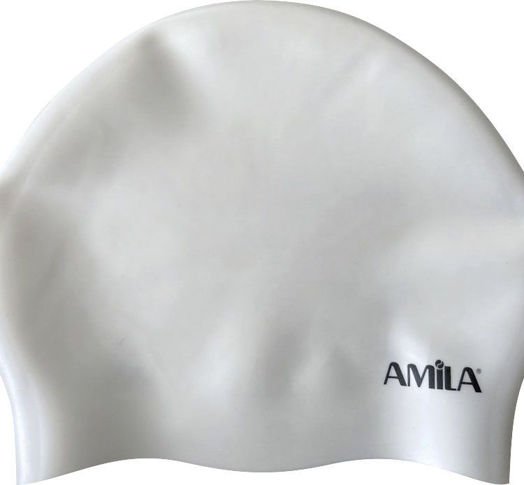 Σκουφάκι Κολύμβησης AMILA Long Hair HQ Λευκό 47024