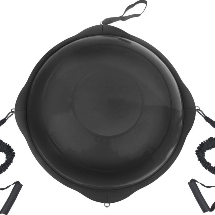 Μπάλα Ισορροπίας με Ξύλινη Βάση Mat Black 63cm 48193