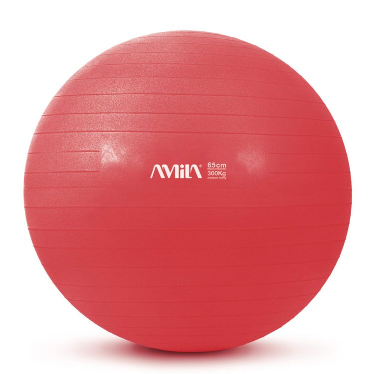 Μπάλα Pilates 65cm, 2kg σε Κόκκινο Χρώμα Bulk Amila 48441