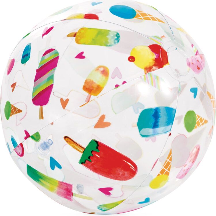 Πολύχρωμη μπάλα παραλίας Lively Print Ball INTEX 59040