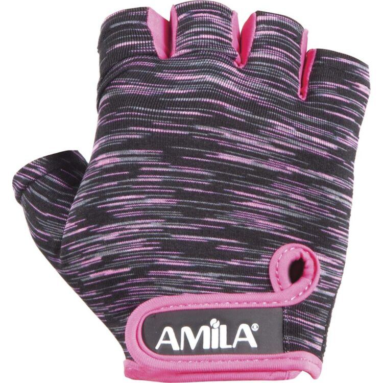 Γάντια Άρσης Βαρών PE Lycra Ροζ S AMILA 8330901