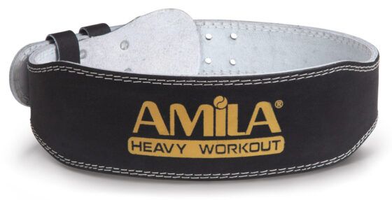 Ζώνη Άρσης Βαρών AMILA Δερμάτινη Μαύρη C Quality M 83337