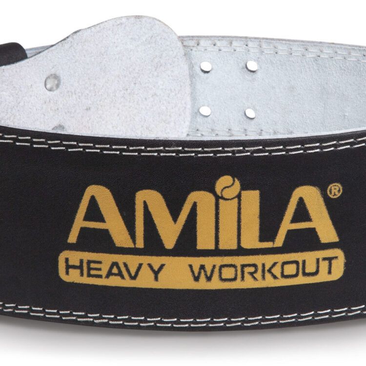 Ζώνη Άρσης Βαρών AMILA Δερμάτινη Μαύρη C Quality M 83337