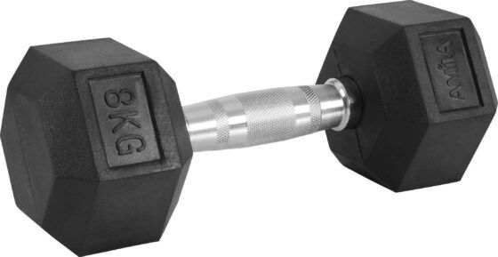 Αλτήρας Εξάγωνος Rubber Cover Class A - 8,0Kg AMILA 84538