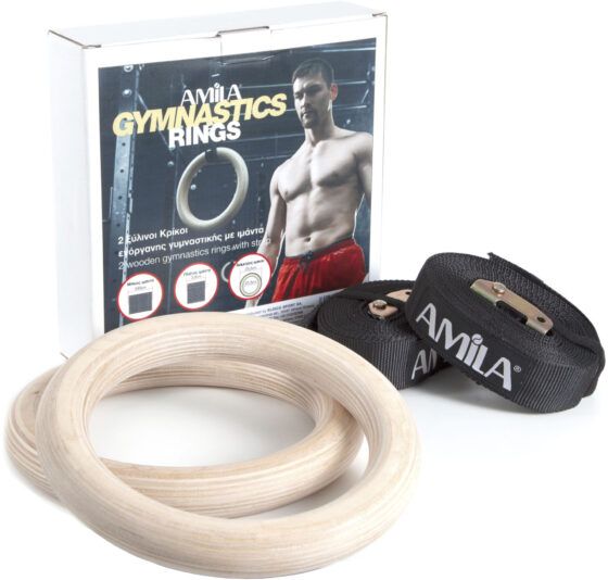 Κρίκοι γυμναστικής AMILA WOOD Gymnastics Rings 84762 - Image 2