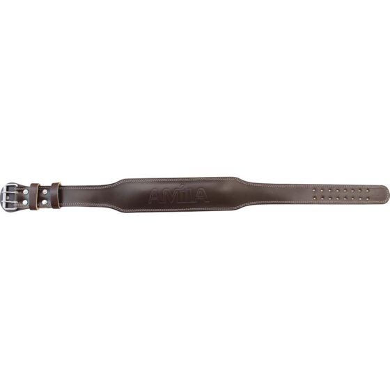 Ζώνη Άρσης Βαρών AMILA Δερμάτινη Καφέ A Quality M 94902