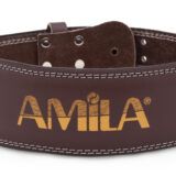 Ζώνη Άρσης Βαρών AMILA Δερμάτινη Καφέ C Quality M 94912