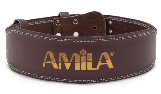 Ζώνη Άρσης Βαρών AMILA Δερμάτινη Καφέ C Quality M 94912