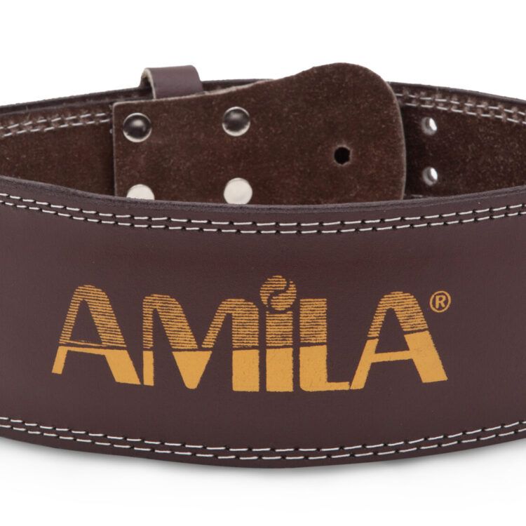 Ζώνη Άρσης Βαρών AMILA Δερμάτινη Καφέ C Quality M 94912