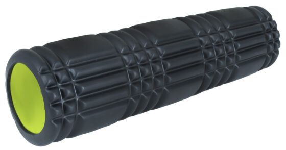 Foam Roller Plexus 45 Φ14x45cm Μαύρο/Λάιμ Amila 96827