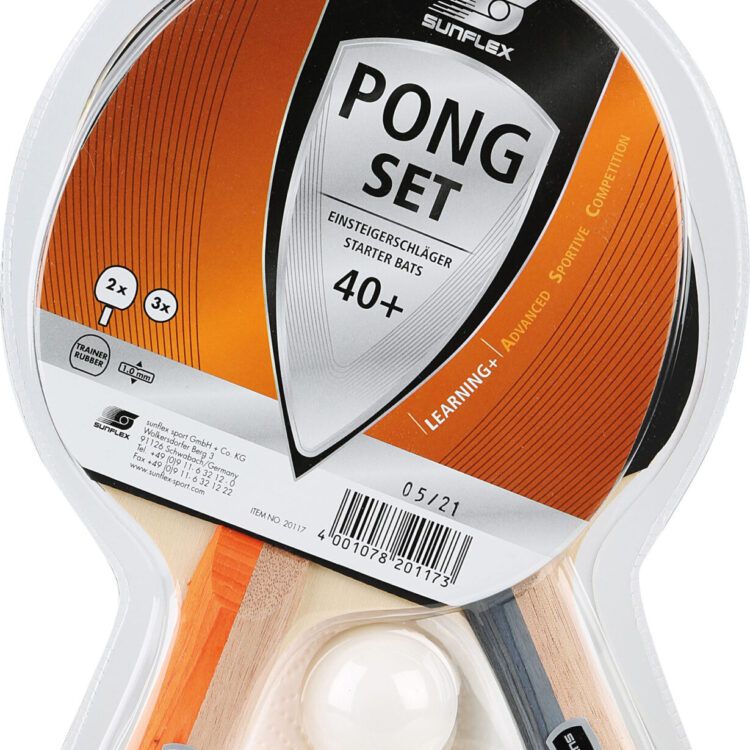 Σετ Pong (2 ρακέτες + 3 μπαλάκια) Sunflex 97230