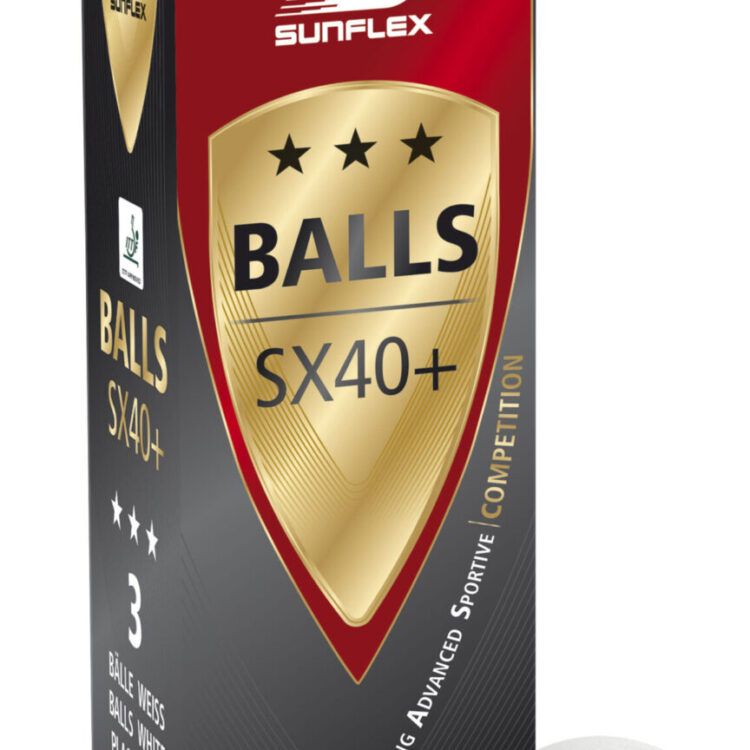 Μπαλάκια Ping Pong Sunflex SX40+ Competition PVC 3 Τεμάχια (97253)