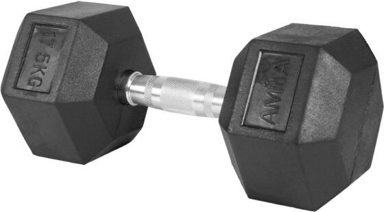 Αλτήρας Εξάγωνος Rubber Cover Class A - 17,5Kg AMILA 84542 - Image 3