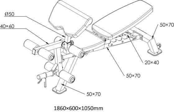 Πάγκος Γυμναστικής AMILA WB510 91402 - Image 5