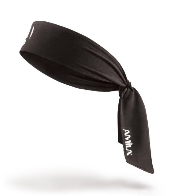 Περιμετώπιο Bandana AMILA Tie Band Μαύρο 45707 - Image 2