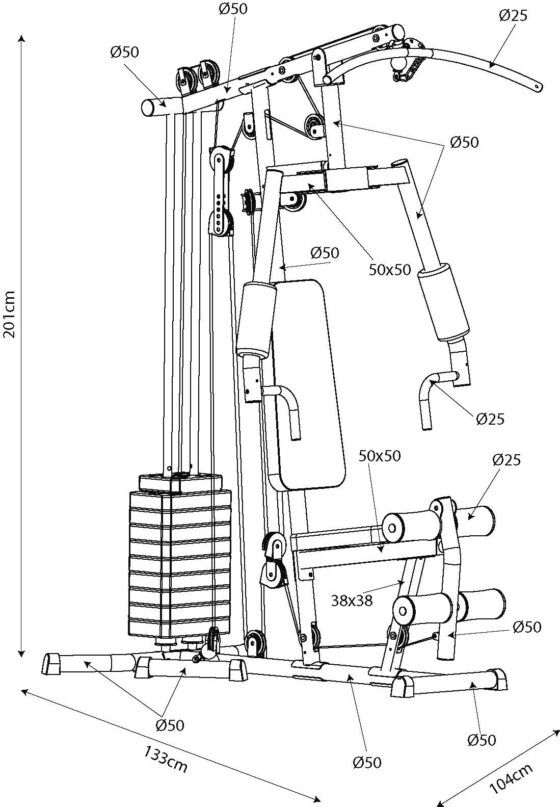 Πολυόργανο Γυμναστικής AMILA HG187F 91203 - Image 6