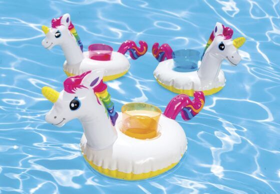 Intex Φουσκωτή Θήκη Ποτού Unicorn Λευκή 3τμχ 57506 - Image 4