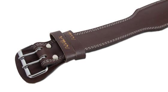 Ζώνη Άρσης Βαρών AMILA Δερμάτινη Καφέ C Quality M 94912 - Image 6