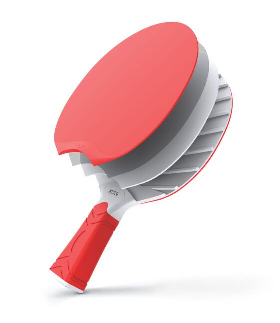 Ρακέτα Ping Pong Εξωτερικού Χώρου STAG Halo Κόκκινη 42523 - Image 3