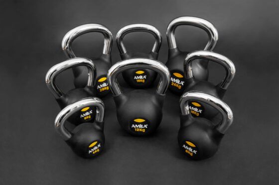 AMILA Kettlebell Rubber Cover Cr Handle 12Kg (44497) - Image 2