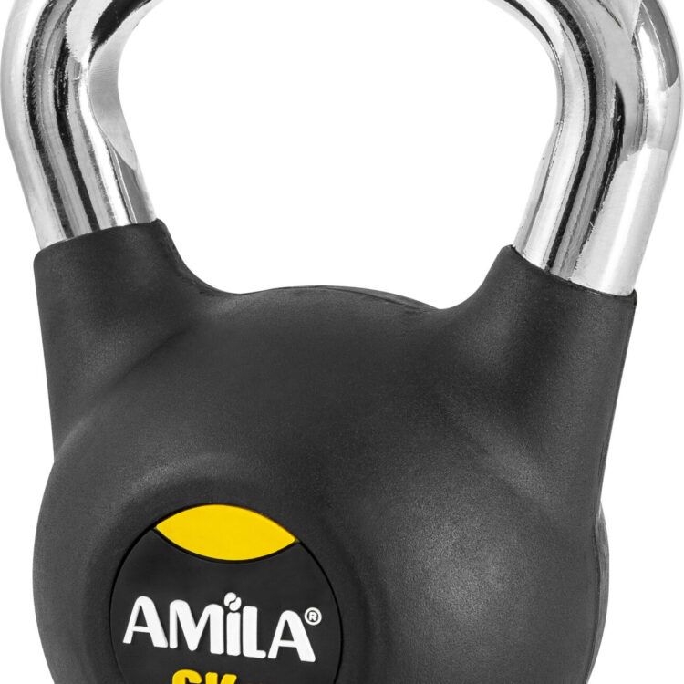 AMILA Kettlebell Rubber Cover Cr Handle 6Kg 44571