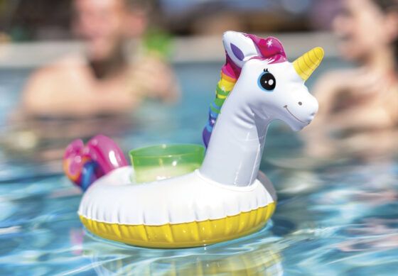 Intex Φουσκωτή Θήκη Ποτού Unicorn Λευκή 3τμχ 57506 - Image 2