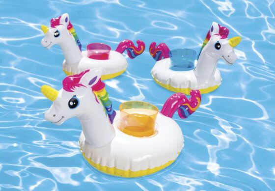 Intex Φουσκωτή Θήκη Ποτού Unicorn Λευκή 3τμχ 57506 - Image 3