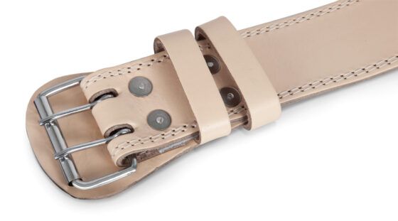 Ζώνη Άρσης Βαρών AMILA Δερμάτινη Μπεζ A Quality M 8331002 - Image 4