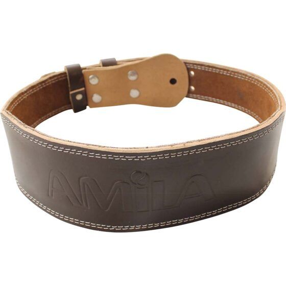 Ζώνη Άρσης Βαρών AMILA Δερμάτινη Καφέ B Quality L 94908 - Image 6