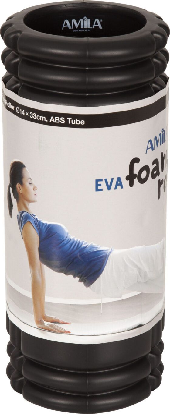Foam Roller Plexus Φ14x33cm Μαύρο 96806 - Image 2