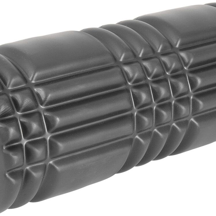 AMILA Foam Roller Plexus Φ14x33cm Μαύρο/Λάιμ 96822