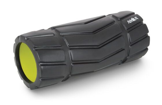 AMILA Foam Roller Arrow Φ14x33cm Μαύρο/Λάιμ 96828