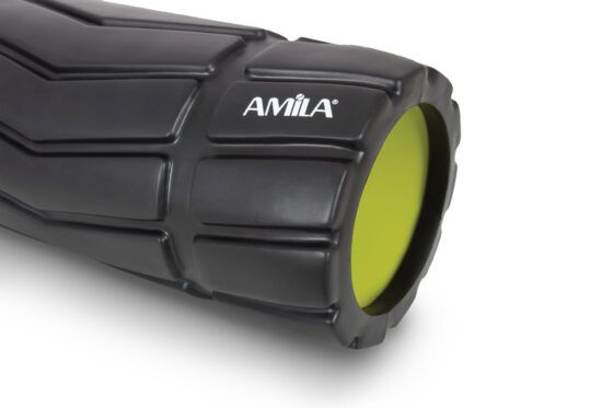AMILA Foam Roller Arrow Φ14x33cm Μαύρο/Λάιμ 96828 - Image 2