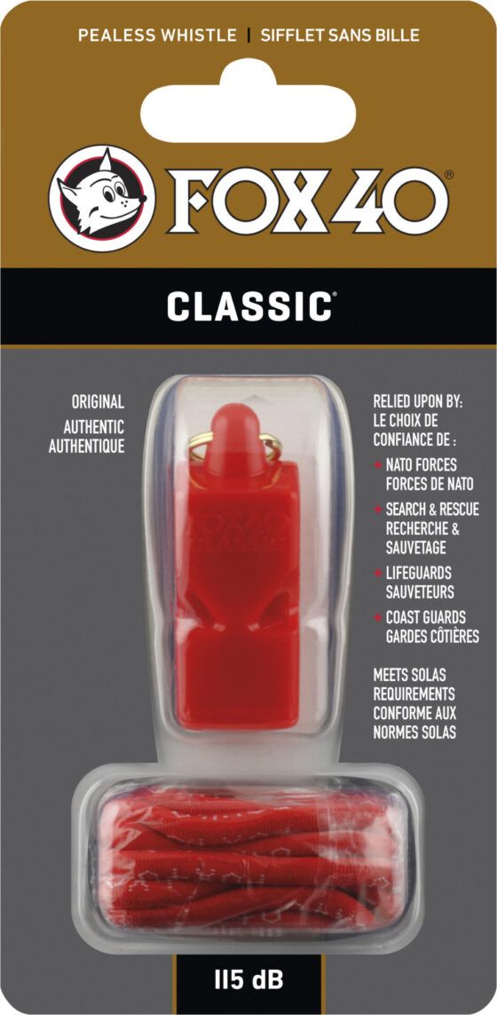 Σφυρίχτρα FOX40 Classic Safety Κόκκινη με Κορδόνι 99030108 - Image 5