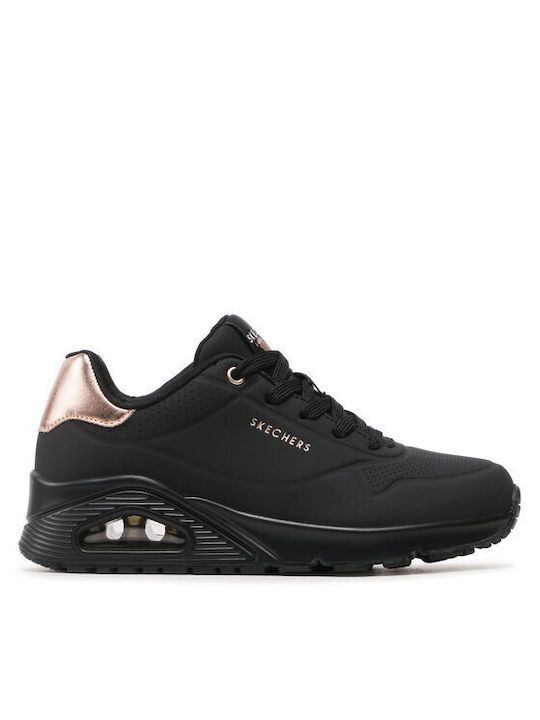 Skechers Uno Wedge Γυναικεία Μποτάκια Μαύρα